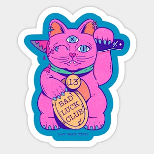 Bad Luck Club Unlucky Cat Sticker